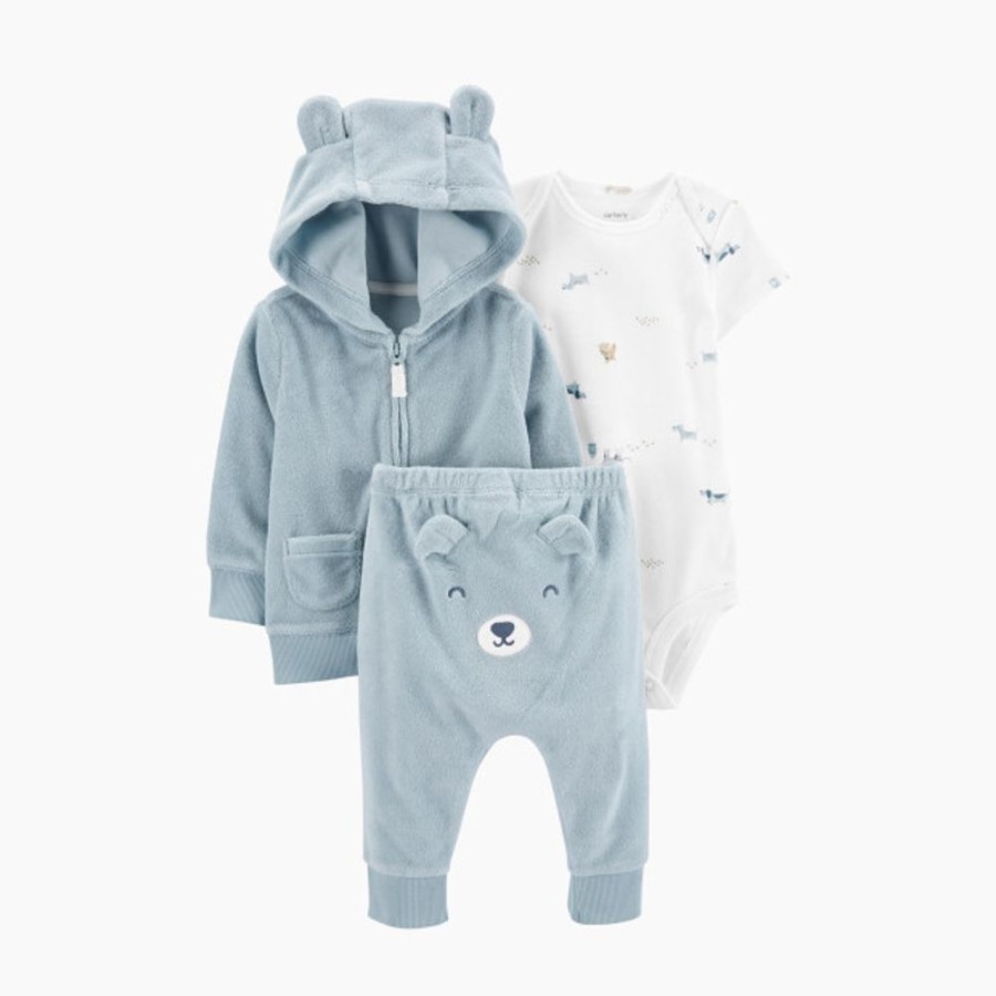 Clothing & Accessories Carter's | Carter'S 3-Piece Bear Little Cardigan Set