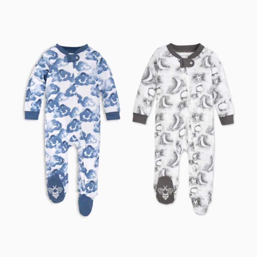 Clothing & Accessories Burt's Bees Baby | Burt'S Bees Baby Organic Sleep & Play Footie Pajamas Bundle