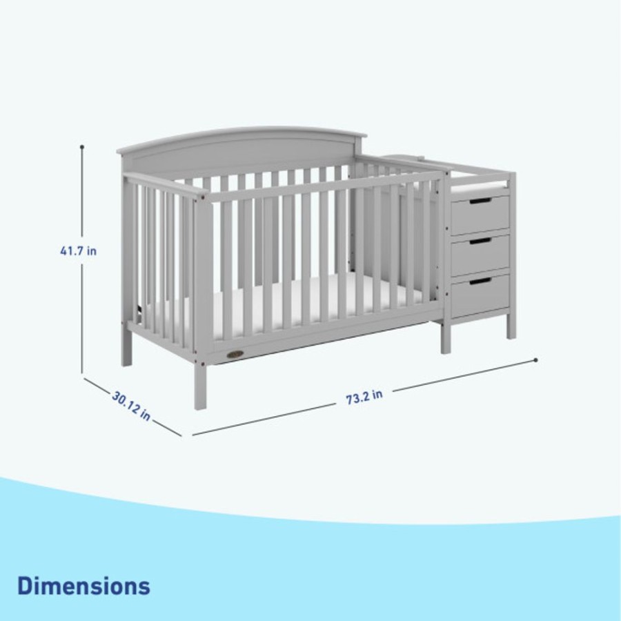 Nursery Graco Cribs | Graco Benton 4-In-1 Convertible Crib And Changer