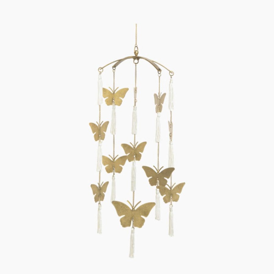 Nursery Crane Baby Nursery Themes | Crane Baby Butterfly Brass Finish Ceiling Hanging.