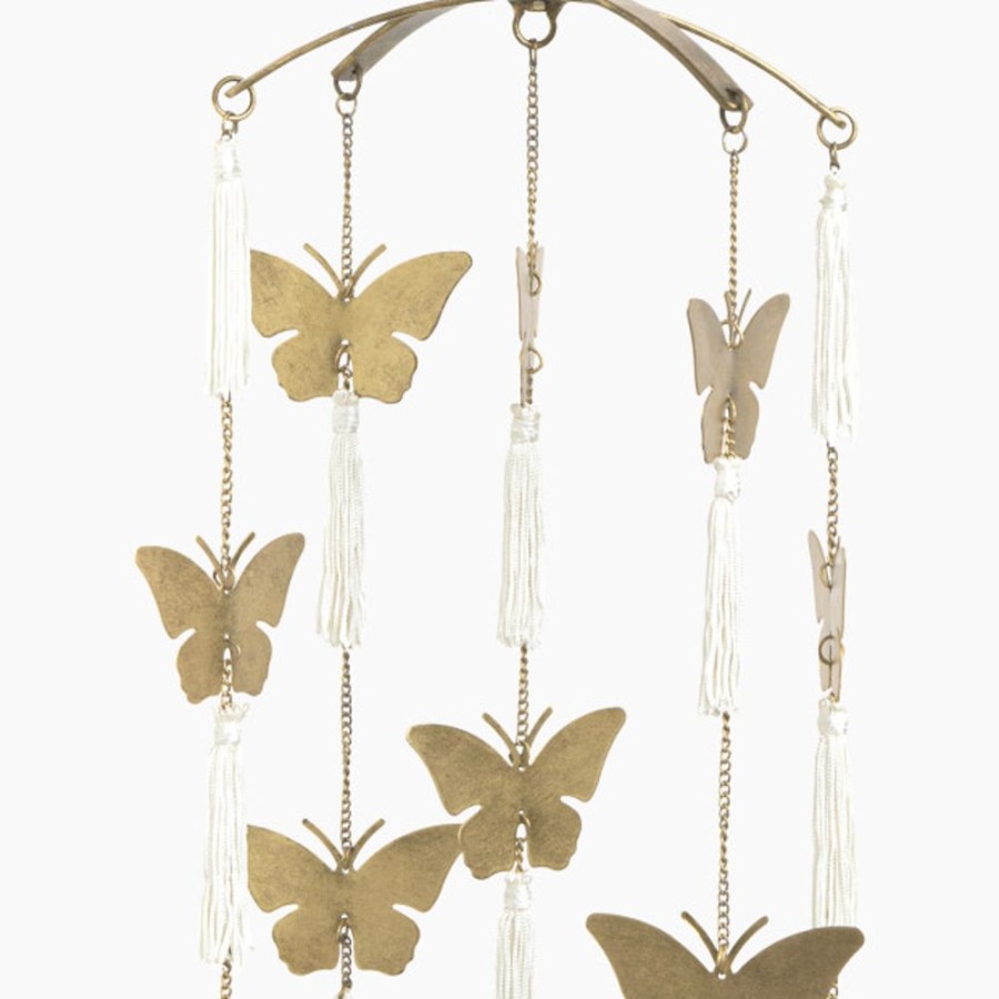 Nursery Crane Baby Nursery Themes | Crane Baby Butterfly Brass Finish Ceiling Hanging.