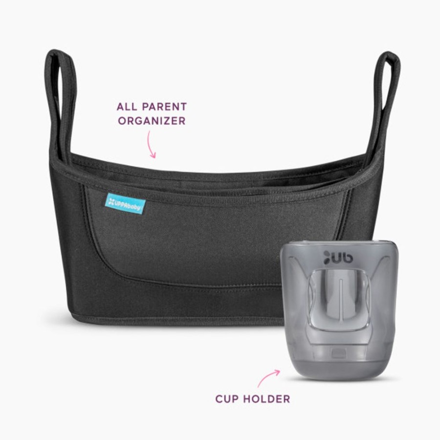 Strollers UPPAbaby Trays, Cup Holders & Belly Bars | Uppababy All Parent Organizer & Cup Holder For Vista V2, Cruz & Cruz V2 Bundle.