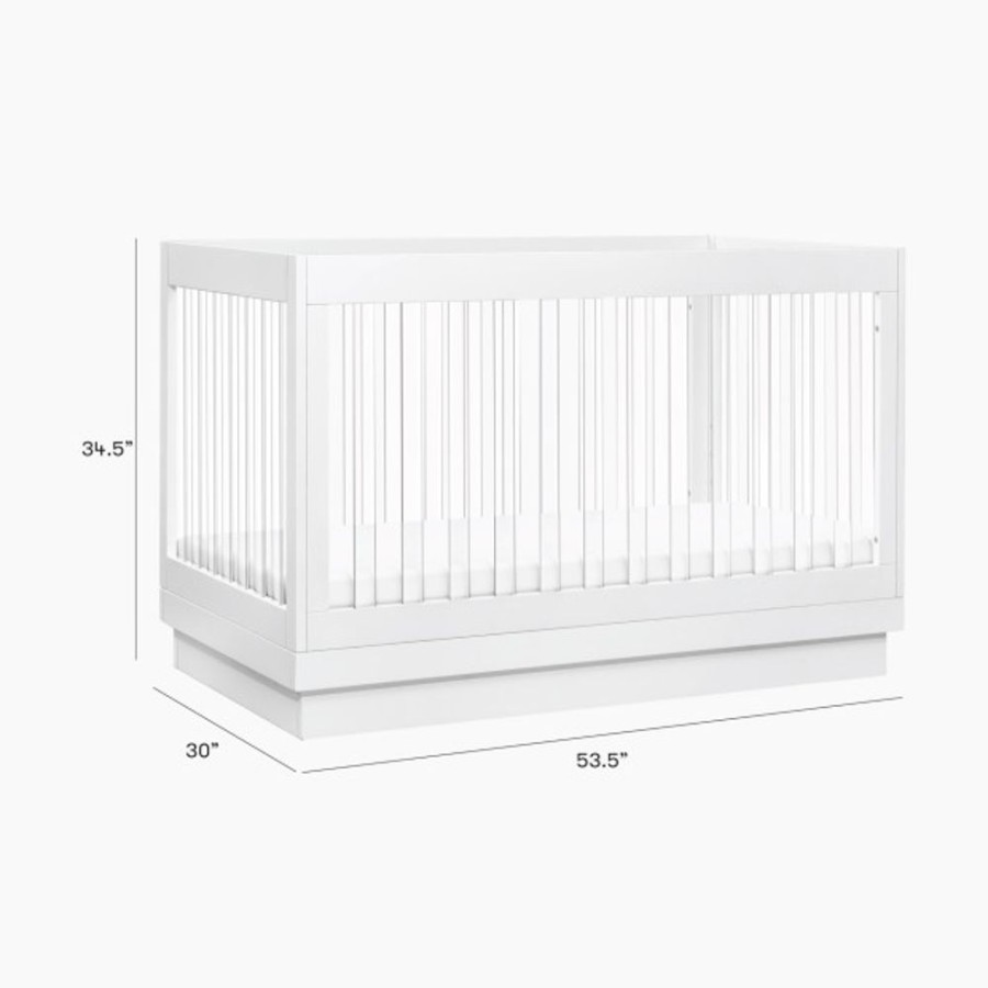 Nursery babyletto Nursery Themes | Babyletto Harlow Acrylic 3-In-1 Convertible Crib With Toddler Bed Conversion Kit