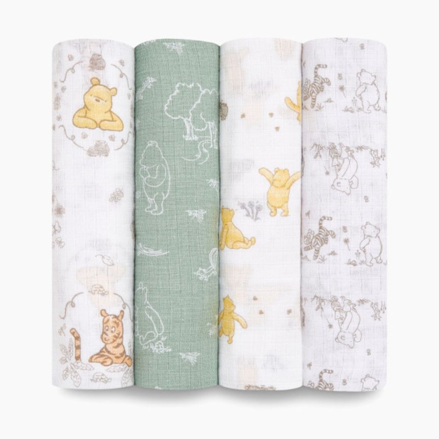 Clothing & Accessories Aden + Anais 2-In-1 Swaddles | Aden + Anais Disney Essentials Cotton Muslin Swaddles (4 Pack)