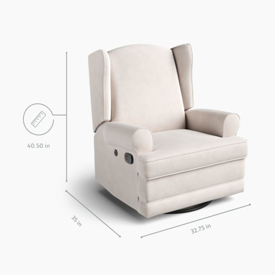 Nursery Storkcraft Rockers & Gliders | Storkcraft Serenity Wingback Upholstered Recline Glider