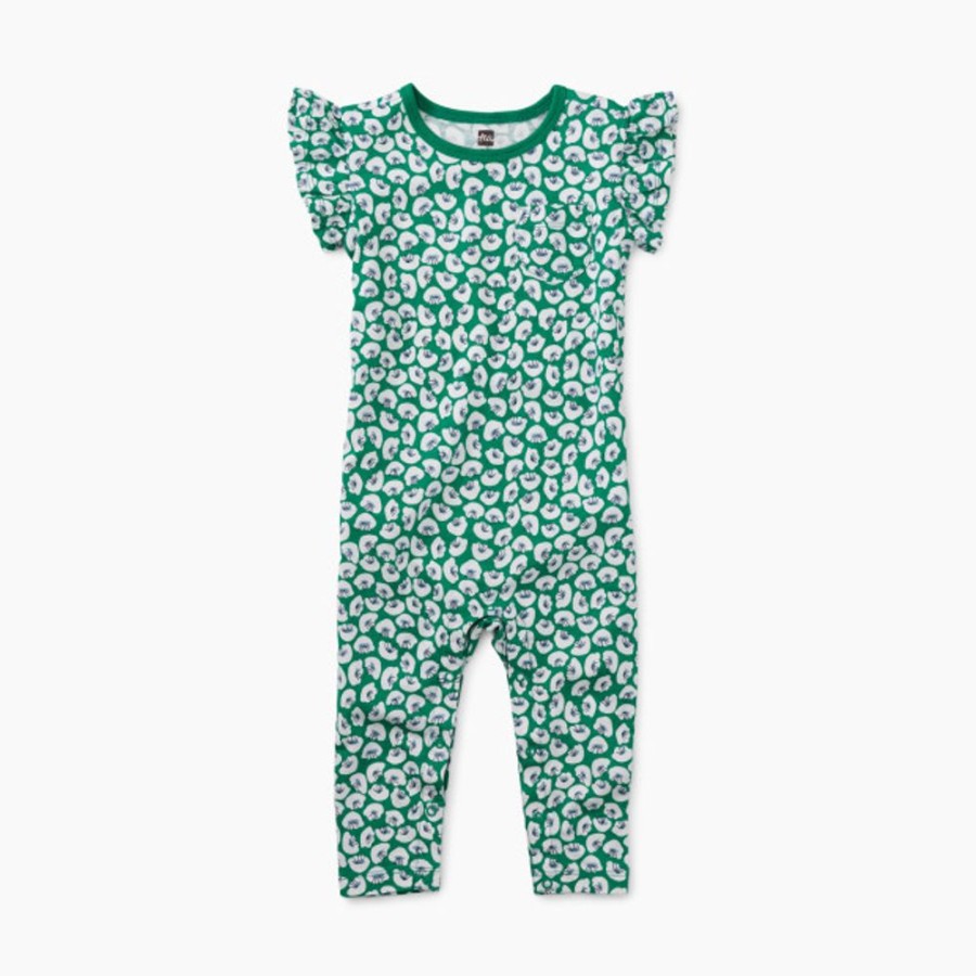 Clothing & Accessories Tea Collection | Tea Collection Ruffle Shoulder Baby Romper