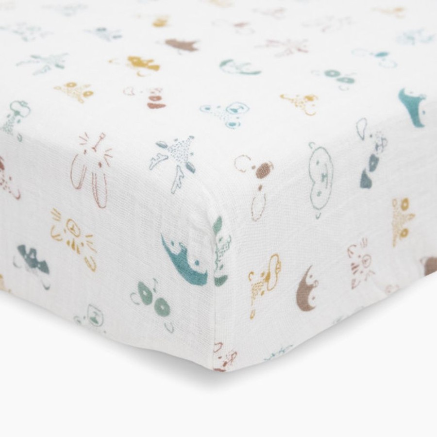 Nursery Little Unicorn Crib Sheets | Little Unicorn Cotton Muslin Crib Sheet