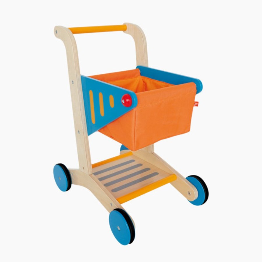 Nursery Hape Toddler Toys | Hape Kid'S Wooden Shopping Cart.