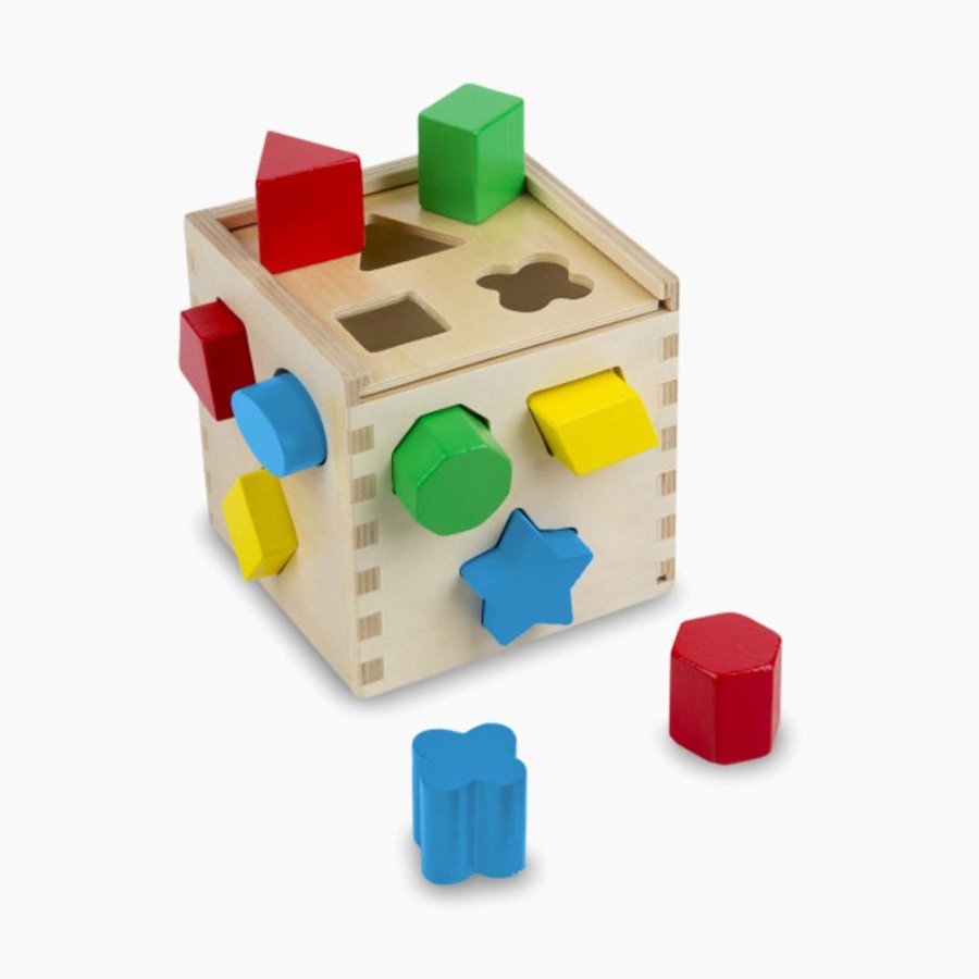 Nursery Melissa & Doug Toddler Toys | Melissa & Doug Shape Sorting Cube Classic Toy.