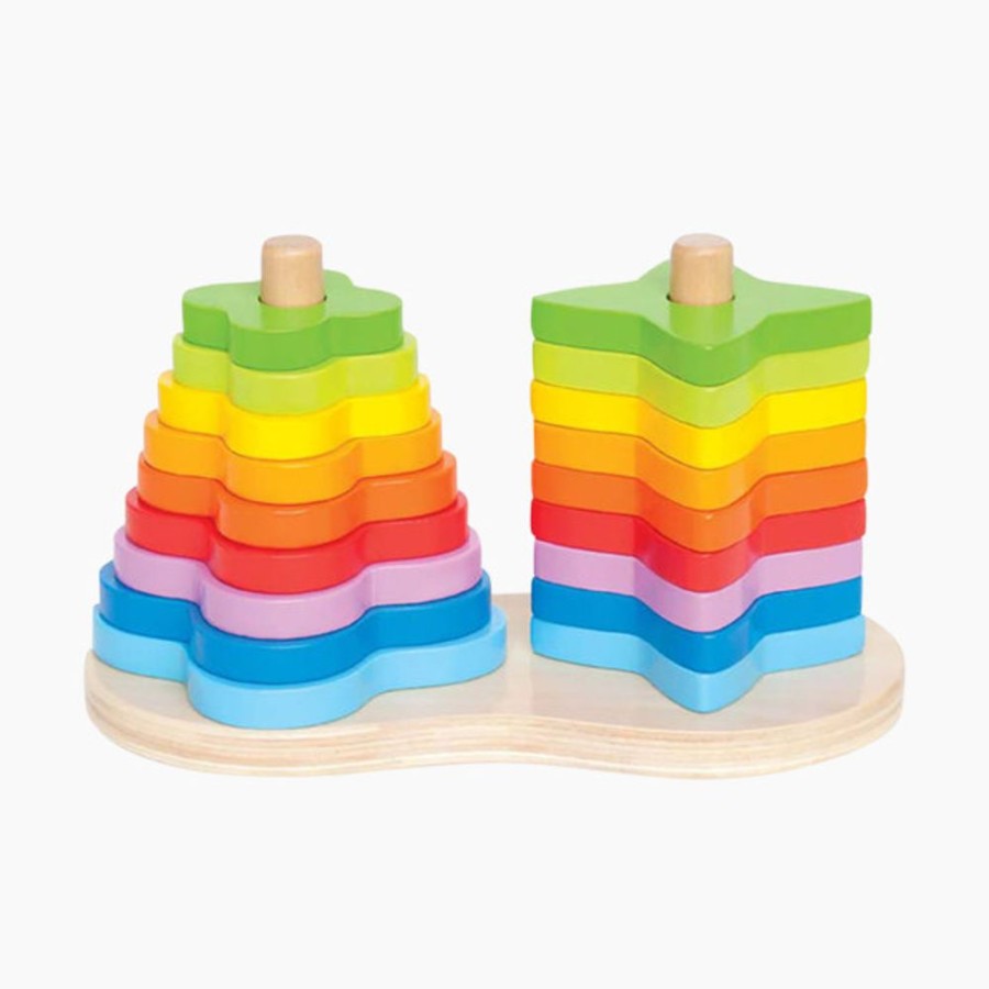 Nursery Hape Toddler Toys | Hape Double Rainbow Stacker.