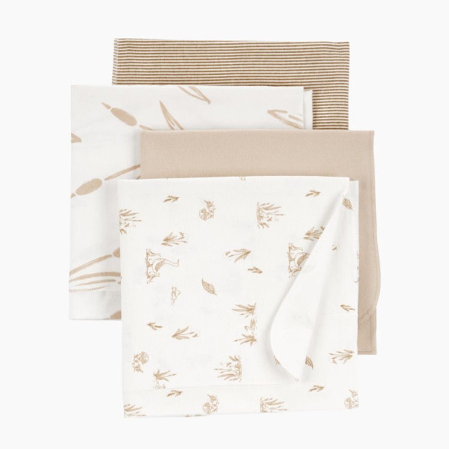 Clothing & Accessories Carter's Swaddle Blankets | Carter'S 4-Pack Duck Receiving Blankets