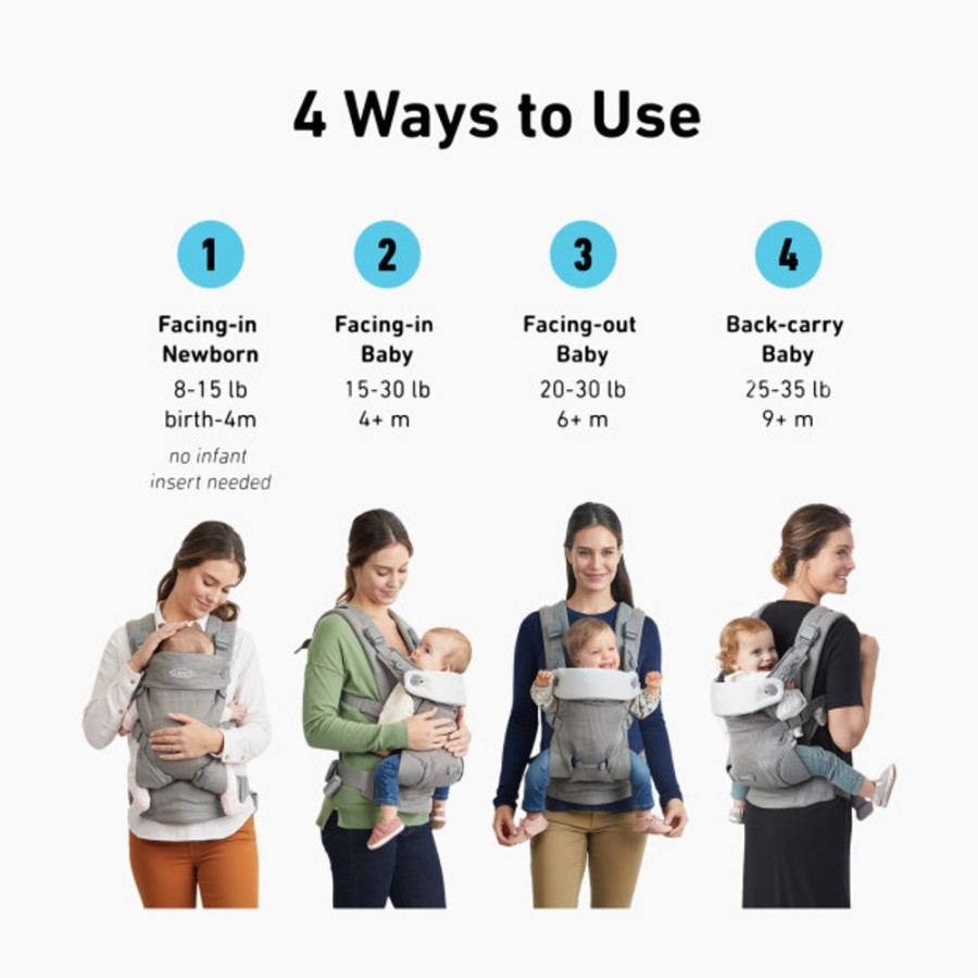 Carriers Graco | Graco Graco Cradle Me 4-In-1 Baby Carrier