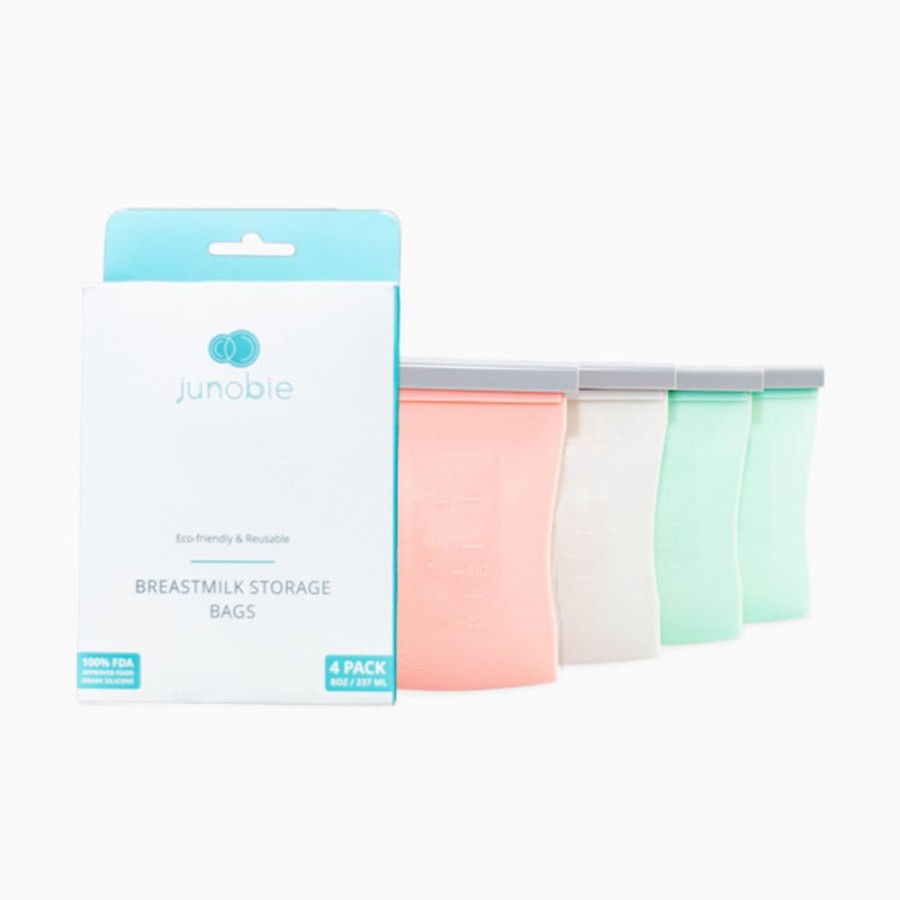 Nursing & Feeding Junobie Milk Storage | Junobie Junobie 4-Pack Reusable Breastmilk Storage Bags.