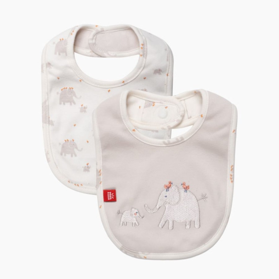 Clothing & Accessories Magnetic Me Bandana Bibs | Magnetic Me Organic Reversible Embroidered Bib